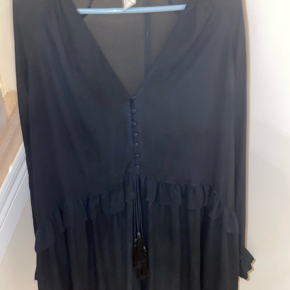 H&M black womens blouse